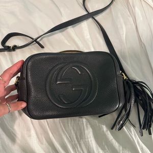 Gucci Pebbled Calfskin Small Soho Disco Bag Black